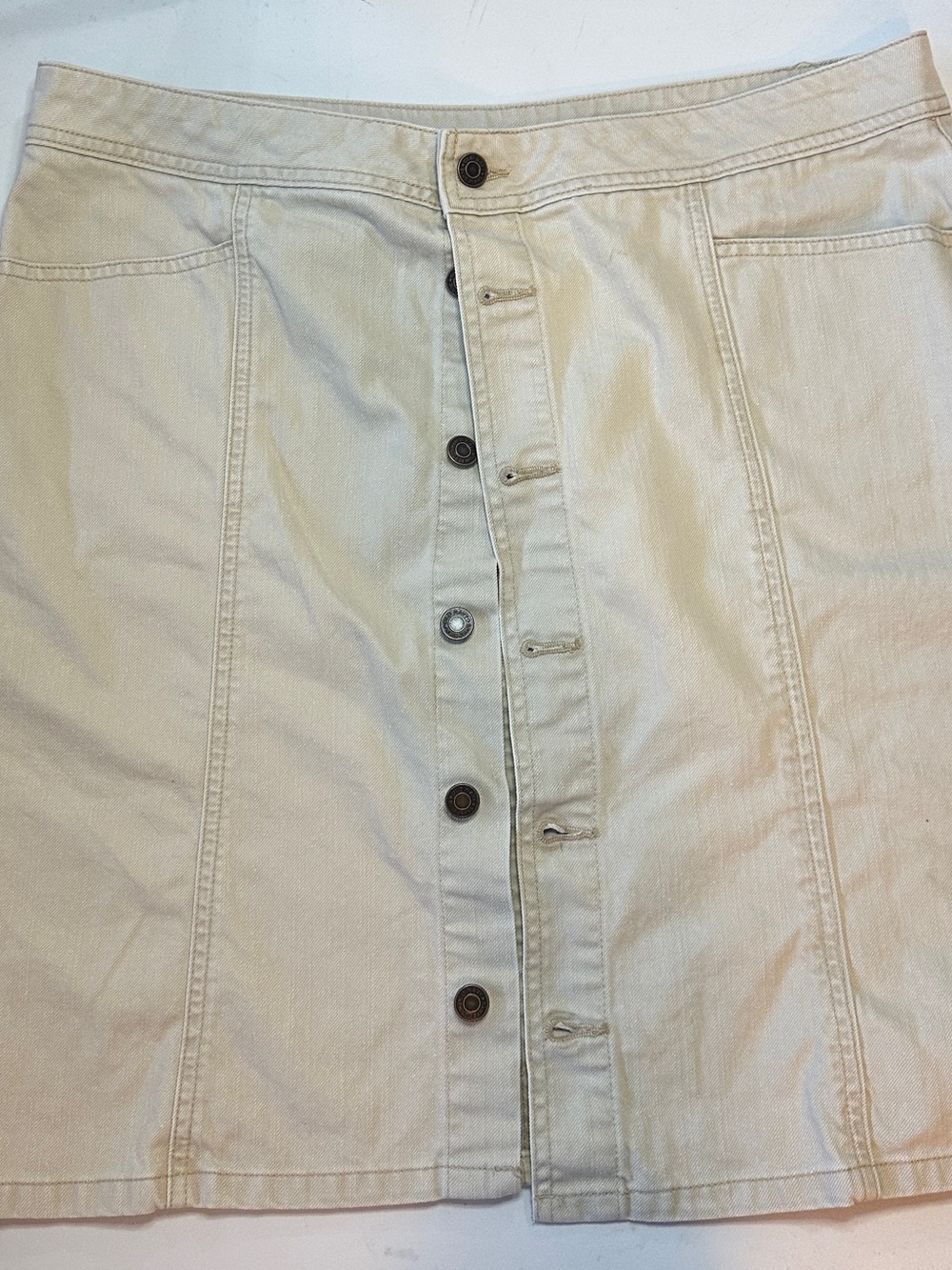 Button Front Mini Skirt